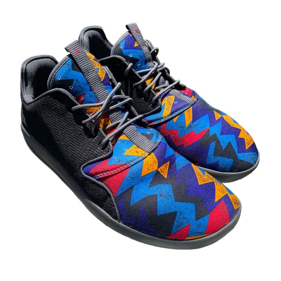 NIKE Air Jordan Eclipse Mens 10 Black Multicolor Basketball Sneakers 724010-035 - Picture 2 of 7